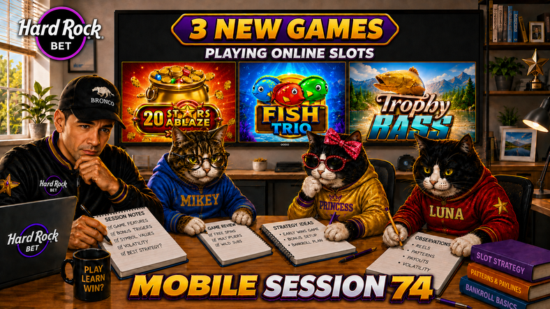  🐟 Hard Rock Bet Florida Slots | Mobile Session 75 | Fish Trio Bonus Couldn't Save Me! 🎰