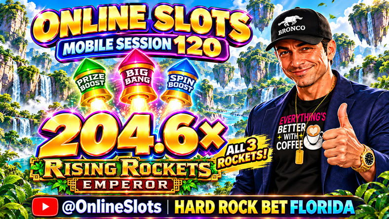 Online Slots: Rising Rockets Emperor Big Bang! 🚀 | Hard Rock Bet Florida | 120