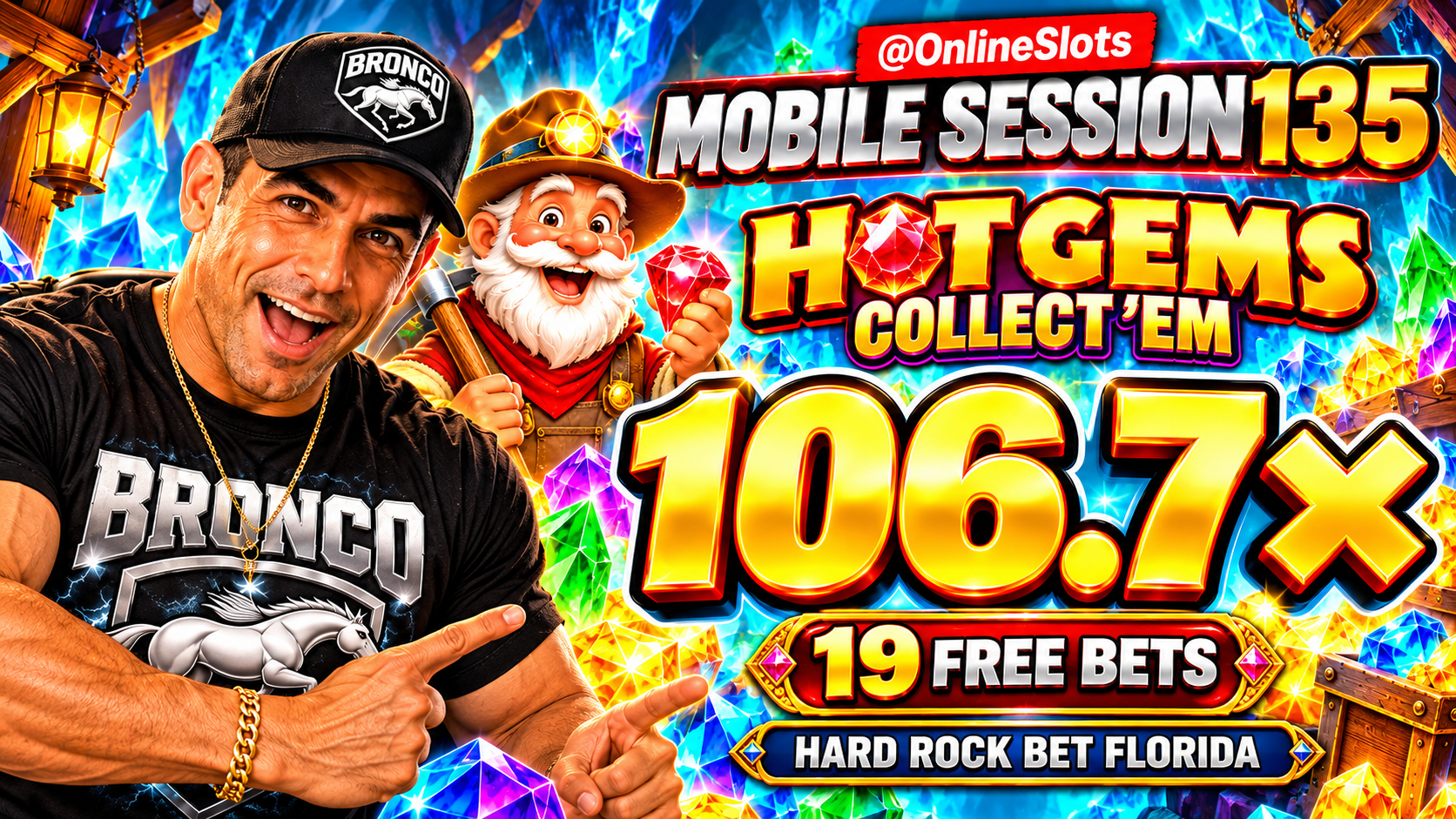  Hot Gems 106.7× & King Richwin Bonuses! | Hard Rock Bet Florida | Mobile Session 135